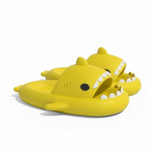 corimori Hai Badeschuhe, Haifisch Badeschlappen rutschfest, schnell trocknend, bequem mit Haifisch-Design (Gr. 34–43)