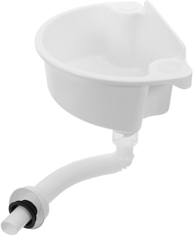 Angoily 1 lot de mini lavabo mural en plastique pour salle de bain – Petit lavabo sans perçage – Lavabo mural pour dortoir, camping-car, évier de garage compact avec tuyau de vidange