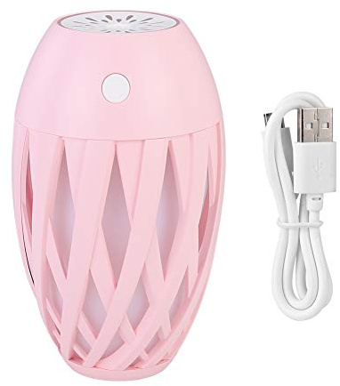 Olive Flower Humidifier, 300ml 3 in 1 USB Humidifier with LED Night Light, Mini Fan and Diffuser, Color Changing Ambient Lamp for Bedroom, Office, Car, Pink Plastic Decorativ