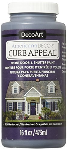 DecoArt Americana Décor Curb Appeal Door Jar Of Paint, Acrylic, Nantucket Grey, 7 x 7 x 15 cm