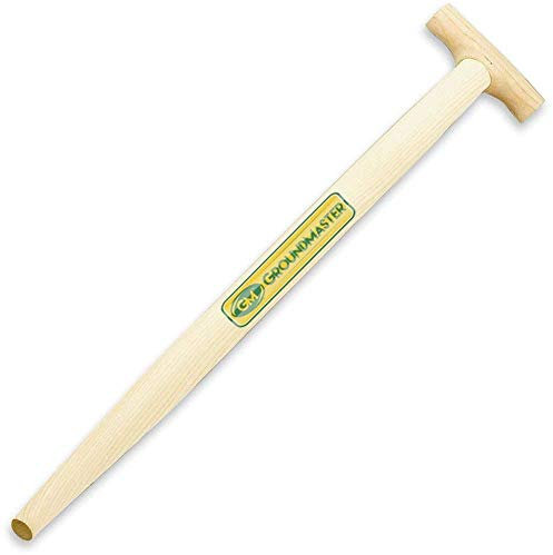 GroundMaster Straight Taper Ash Handle - Replacement Shaped T-Shaft For Tools