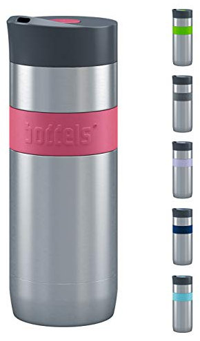 Thermobecher KOFFJE 370ml - Kaffeebecher to go Becher Edelstahl doppelwandig isoliert 100% dicht Thermos Coffee Cup Auto Premium Trinkbecher auslaufsicher Kaffee-to-go BPA-frei Easy-Clean-Deckel