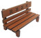 Fenteer Möbel Holz Langstuhl Gartenbank Sitzbank Modell für 1:12 Puppenstube Garten Deko, Braun