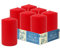 Hyoola Rote Stumpenkerzen 7,5 x 12,5 cm - Unparfümierte Stumpenkerzen Groß - 6er-Pack - Kerzen Lange Brenndauer Hergestellt in EU