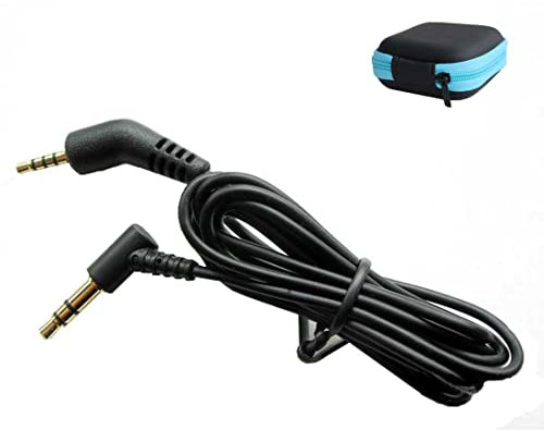 Lektuen Bose QC3 Replacement Cable 1.4Meters Replacment Aux Audio Cable Cord 3.5mm to 2.5 mm for Bose QuietComfort 3 QC 3 QC3 Headphones (Black+Storage Case)