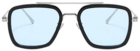 Hillrong Retro Sunglasses Tony Stark man Iron Frame - Fashion Sunglasses Women Men Superhero Glasses Driving Eyeglasses Gift, E