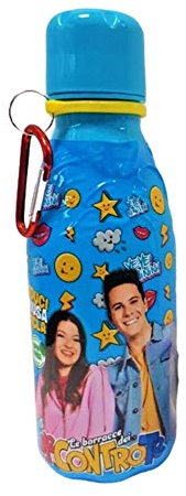 BORRACCIA ME CONTRO TE 430 ML BOTTIGLIA BAMBINI IN PLASTICA BPA FRE LUI E SOFI (Azzurro)