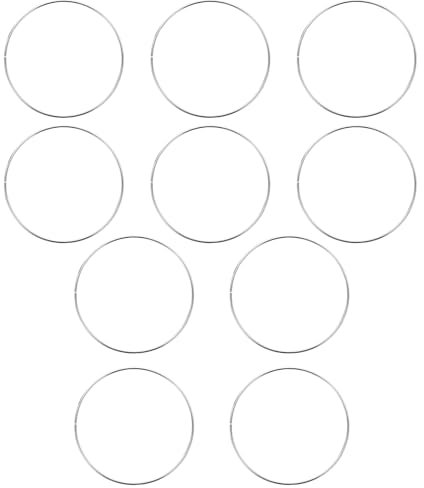 WINOMO Metallring 10cm Durchmesser, Pack of 10 Silberner Makramee-Ring, Metallringe Zum Basteln 10cm, Metallringe Zum Basteln Creolen für Wickeltechnik Hochzeitskranz Hoops Floristry