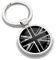 Biomar Labs® Nickel Métal Porte-clés Boite Cadeau Accessoires pour Homme et Femme Drapeau National Britannique Royaume-Uni UK GB Union Jack Argent KK 277