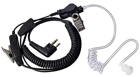 HYS Oreillette pour talkie-walkie avec micro tube acoustique de sécurité - Casque de sécurité compatible avec Motorola CLS1110 CP200 CP040 CP1200 GP300 Radio bidirectionnelle