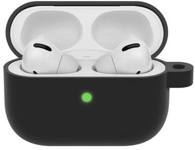 OtterBox Soft Touch Kopfhörer Hülle für AirPods Pro (1. gen 2019), stoßfeste, sturzsichere, ultraflache, Kratz- und Abriebfeste Schutzhülle für Apple AirPods, inklusive Karabiner, Schwarz