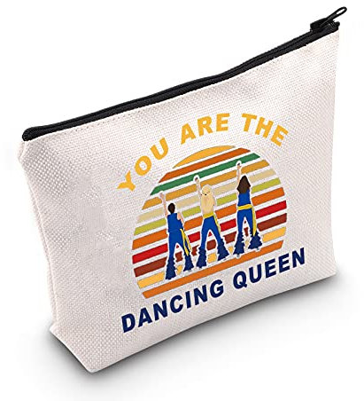 LEVLO Mamma Musical Comedy Make Up Bag Mamma Fans Gift You Are The Dancing Queen, astuccio con cerniera, Regina Danzante, Trousse per trucchi