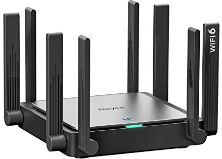 Reyee - Router WiFi 6 AX3200 inalámbrico Internet de alta velocidad con 8 antenas omnidireccionales, enrutador de computadora Gigabit de doble banda soporte de malla para hogares de hasta 3000 metros
