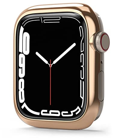 Ringke Bezel Styling Compatibile con Cover Apple Watch 9/8 / 7 45mm, Ghiera Anti Graffio Stainless Steel Adesiva Accessorio - Rose Gold (45-02)