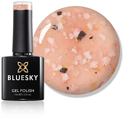 BLUESKY Gel Nail Polish, Flower Gel, Dancing Dahlia, BFL01, Coral, Orange, Jelly, Long Lasting, Chip Resistant, (Requires Drying Under UV or LED Lamp)