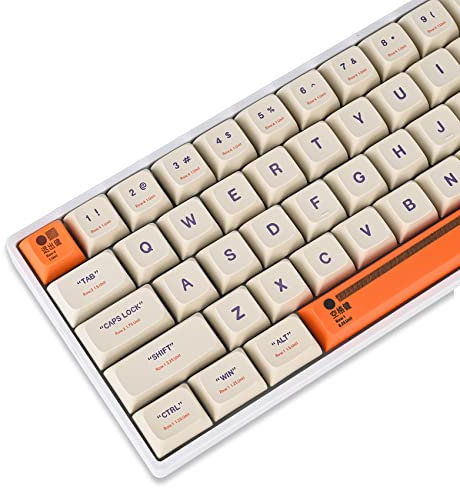 Guffercty kred XDA Profil-Tastenkappen-Set mit 142 Tasten, Retro-Kunststoff, für 60 % 65 % 100 Cherry Mx Gaming-Tastatur (Kunststoff)