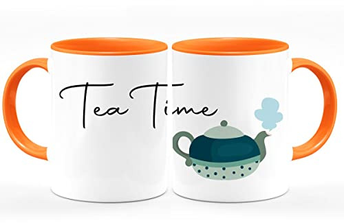 Tasse Tea Time Teetasse mit Spruch Zitat Lustige Tasse Motivtasse GZM-Shop