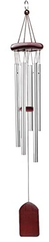 Windspiele für Draußen, 65cm Aluminiumlegierung Windspiele 6 Rohre Wind Chimes Windspiel Deko für Zimmer Balkon Garten(Rotbrau)
