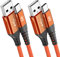 2-Pack 3M USB C Cable 3.1A Fast Car Charger Cable Compatible for iPhone 16 15 Plus Pro Max, Samsung Flip/Fold 5 4 3 S10 S9 S8 S20 S21 S22 S23 A15/14/13/12 A25/A35/A34 A55/54, Pixel 8 7 6, Tablets