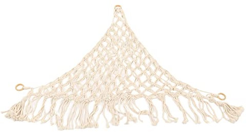 Kuscheltier Spielzeug Hängematte, Boho Ecke, Weicher Spielzeug Netzhalter, Hängender Netz Aufbewahrungs Organizer, Hängender Makramee Stoff Spielzeug Organizer, Aufbewahrung, für Kinderzimmer(1)