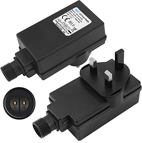 12V 1A Power Supply Adaptor LED Adaptor Replacement Outdoor Low Voltage Power Adapter Yard Inflatable Adapter AC to DC Class 2 Plug for String Lights, Rope Lights