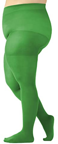 CALZITALY Collants Grandes Tailles Opaques, Collant Extra Large, 60 DEN, L, XL, 2XL, 3XL, 4XL, Made in Italy (XXL, Vert)