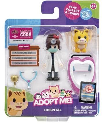 Adopt Me! Dr. Heart & Ginger Cat Freunde Pack, Serie 1 – Top Online Spiel – Lustiges Spielzeug für Kinder inklusive der beliebten Pets, Alter 6+