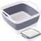 Febortiey Cubeta Plegable de 9 litros, portátil, Multiusos, para Exteriores, Plegable, para Fregadero de Cocina, Caravana, Camping