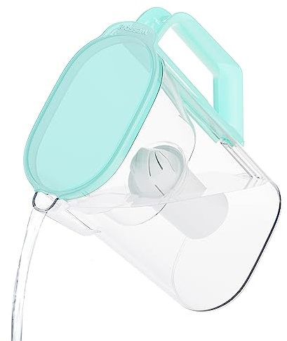 Wessper Wasser Filter Kanne mit Filterkartusche 2.7 Liter, Passt durch die Kühlschranktür, BPA-frei, Wasserkaraffe mit Filter, Kompatibel mit Brita Classic Filtern, Minze