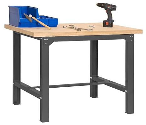 Simon Rack Banco da lavoro officina 1200x750 mm - BT6 | Piano MDF 35 mm, Vernice anticorrosione, Portata 600 kg, Antracite
