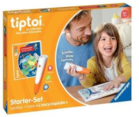Ravensburger - tiptoi® - Starter Set - Lecteur + Livre 'L'encyclopédie des p'tits Curieux' - Jeu éducatif électronique, sans écran - Dès 4 Ans - Version française - 00176