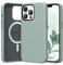 SURPHY Faux Leather Case Compatible with iPhone 13 Pro Max Case 6.7 inch, Premium PU Leather Case Cover (with Metallic Buttons & Microfiber Lining) for iPhone 13 Pro Max, Mint Green