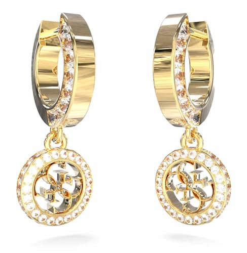 Guess Damen-Ohrringe Creolen 4G Huggies Goldfarben JUBE04165JWYG