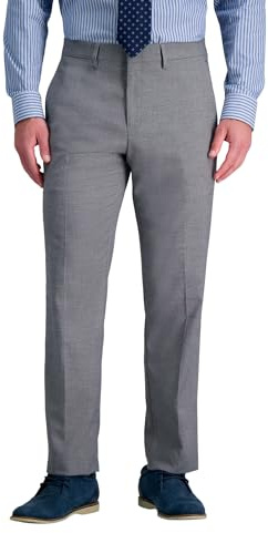 Haggar J.M Men's Premium Stretch Tailored Fit Subtle Pattern Suit Separates Jackets, Grey-Pant