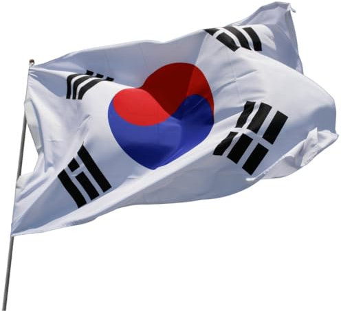 Europameisterschaften 2024 Welt Internationale Flaggen - (Korea, 90x150cm) Korea-Flagge 90x150cm