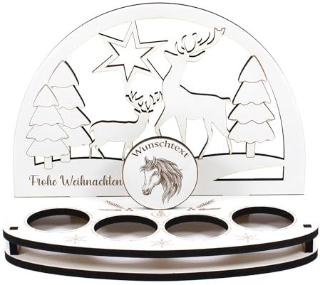 Dekolando Deko Schwibbogen Teelichthalter Andalusier Pferd Personalisiert Weihnachten Weihnachtsdekoration Adventskranz Lichterbogen Kerzenbogen Schmuckbogen Adventslicht