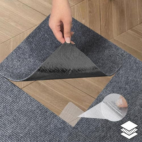 Connettori adesivi quadrati per moquette, 10,2 x 10,2 cm, per creare un pavimento galleggiante (confezione da 120)