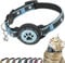Airtag Katzenhalsband Breakaway, Reflektierendes Kätzchenhalsband mit Airtag-Halterung und Glocke, Bequeme Polsterung, Verstellbar, Langlebig, Passend für Katzen(Blau)