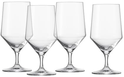 Zwiesel Glas Pure Crystal Glass, 15 Ounce All Purpose/Water (Set of 4), Clear