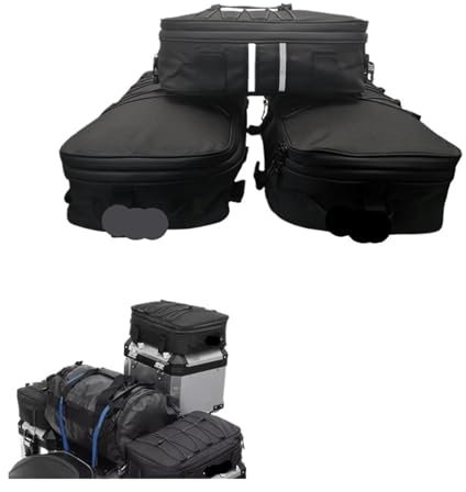 MKLHAVB Motorrad Kofferraum Top Case Box Motorradkoffer Gepäcktasche Aluminiumtaschen Seitenkoffer Gepäck Top Case Motorrad Touring Top Box(3 Bags - A Set)