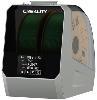 Creality Space Pi Plus Filament Dryer, Indicatore Umidità in Tempo Reale, Essiccatore Filamento 360° Riscaldamento per PLA PETG ABS TPU 1,75/2,85 mm (2 Rulli)