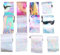 Nail Foils For Nail Art Wraps 12 Pcs Multicolor Starry Sky Nail Transfers Stickers Stylish Professional