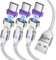 AUFU 18W Cable de Carga Magnético USB C [1M/2M/2M], Cable Magnético Plano 16PIN de USB A a USB C para Galaxy S23/Tableta - Blanco