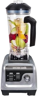 Reldor Kitchen Blender 2200W, 2 Litre Glass Jug with blades, Pulse & Timer Functions - Ideal as Smoothie Blender, Ice Crusher, soups Maker, Commercial & Home Use, Silver