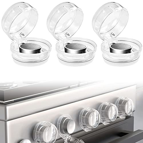 6 Pcs Cache-Boutons de Cuisinière, Cache-Boutons de Cuisinière à Gaz, Couverture de Bouton pour Cuisinière, Bloc de Protection pour la Sécurité de Enfants, max. Ø 4,2 cm Avec min. Hauteur 4 cm