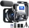 Camcorder Video Camera 5K, 56MP Vlogging Camera for Youtube, WiFi 3'' 270° Rotatable Touchscreen Webcam Night Vision Camcorder with 64GB SD Card, Remote, 2 Batteries, Microphone, Tripod, Stabilizer