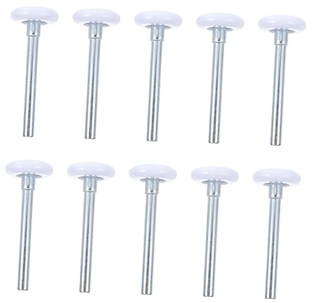 Roulettes de Guidage en Nylon pour Porte de Garage, 10 Pièces | Argenté, Glissement Fluide, Pièces de Remplacement pour Porte Coulissante