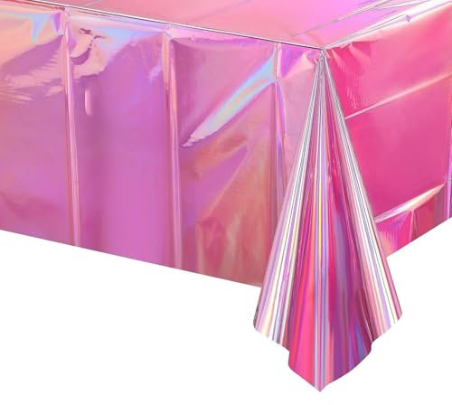 Arcobaleni Riflettenti Monouso Copritavolo di Grandi Dimensioni 137x274cm Pellicola di Alluminio Per Compleanni Matrimoni Superfici Riutilizzabili