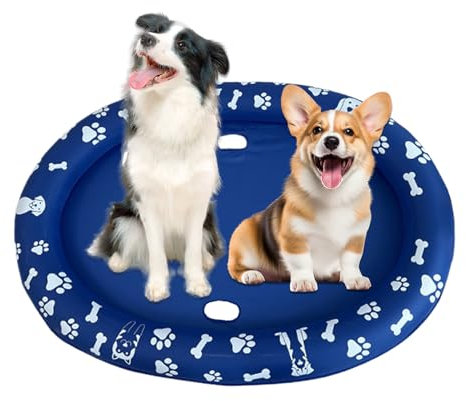 Baignoire pour chiens, flotteurs canins pour piscine, tapis flottant antidérapant anti-rayures pour jeux aquatiques en piscine, plage et jardin