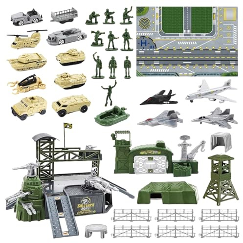 Acunny Panzer Spielzeug Für - Pädagogisches Kampfspiel | Soldaten Actionfiguren,Für Flugzeug Spielkarte Kleinkinder Männer Schlacht BAU Abenteuer Geburtstag Weihnachten Party Feiertag Outdoor